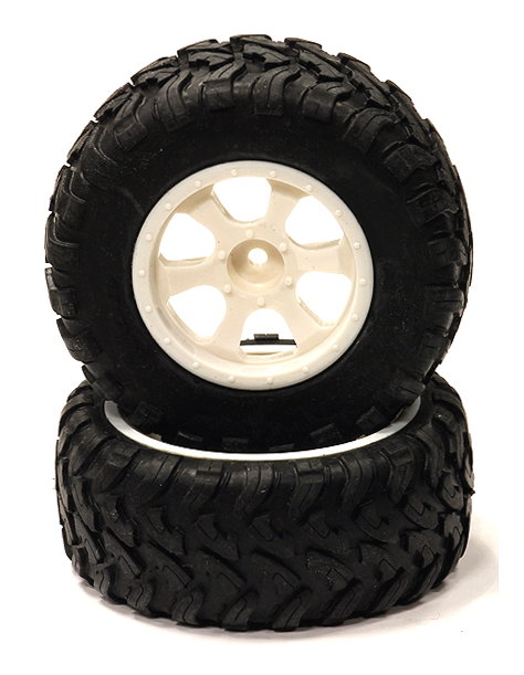 Pneus Et Jantes En Caoutchouc Pour Voiture RC 1/10 Short Course Truck - Compatible ARRMA, Traxxas - ZD Racing